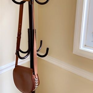 Camel color Leather cross body bag Givenchy with silver chain style below